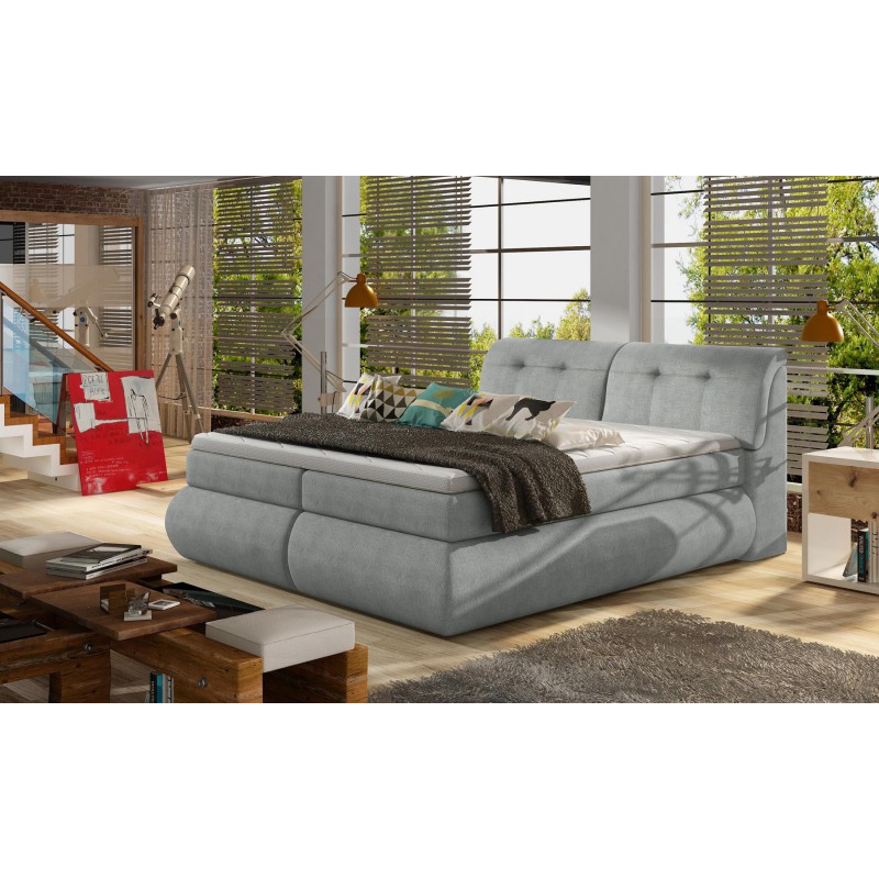 Pat Rabatabil Cu Lada De Depozitare Boxspring Carmen Mobiladmd